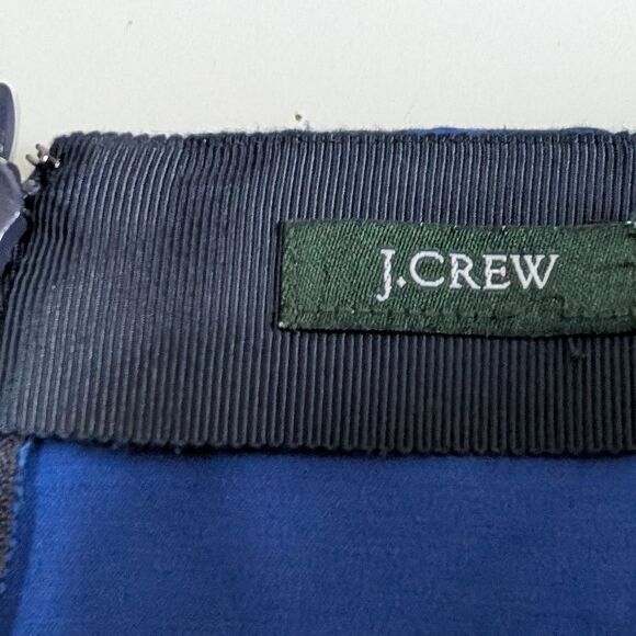 J.Crew Balustrade Royal Navy Blue Swirl Print Mini Skirt Womens Size 2 - Picture 3 of 7